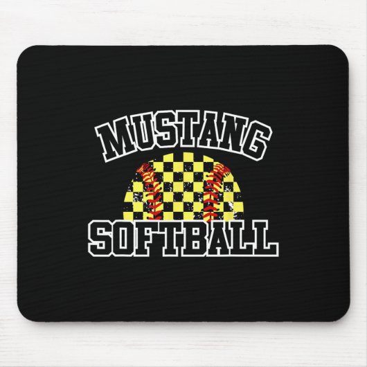 Mustangs Softll Mama Mustangs Schulausflüge Sport Mousepad (Vorne)