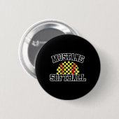 Mustangs Softll Mama Mustangs Schulausstatter Spor Button (Vorne & Hinten)