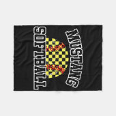 Mustangs Softll Mama Mustangs Schulausstatung Spor Fleecedecke (Vorderseite (Horizontal))
