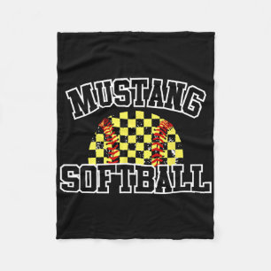 Mustangs Softll Mama Mustangs Schulausstatung Spor Fleecedecke