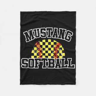 Mustangs Softll Mom Mustangs School Spirit Sports  Fleecedecke