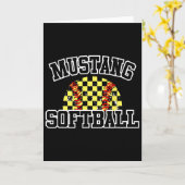Mustangs Softll Mom Mustangs Schulgeist Sport  Karte (Gelbe Blume)