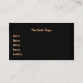 Mustangs Visitenkarte (Rückseite)