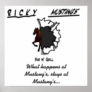 mustangshirtfront, was am Mustang geschieht, s… Poster