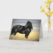 Mustangstallions-Grußkarte Karte (Gelbe Blume)