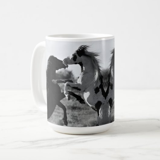 Mustangstallions-Tasse Kaffeetasse (Vorderseite Links)