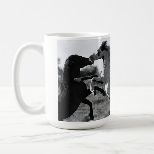 Mustangstallions-Tasse Kaffeetasse (Links)