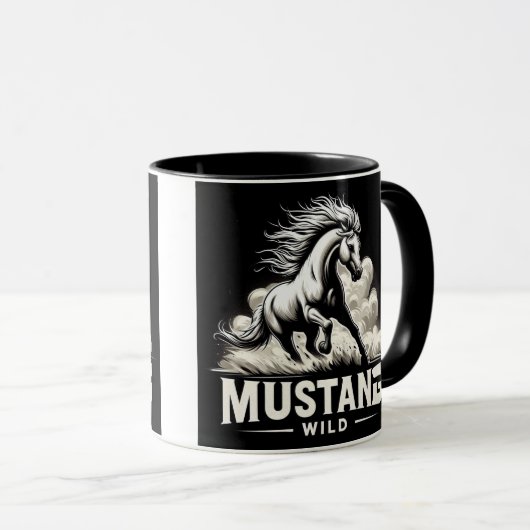 MustangWild Cremello Cup Tasse (VorderseiteRechts)