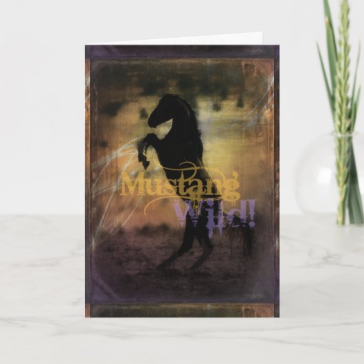 MustangWILD Grußkarte Karte (Vorderseite)