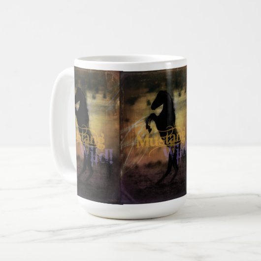 MustangWILD Keramik-Tasse Kaffeetasse (Vorderseite Links)