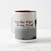 MustangWILD Tasse "behalten das wilde in unserem (Vorderseite Links)