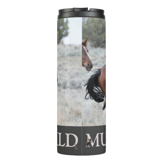 MustangWild Wasserflasche - Lobo Thermosbecher (Rückseite)