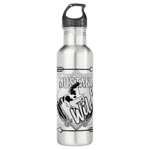MustangWild Wasserflasche Running Pin Edelstahlflasche