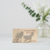 Mustangzusammenfassung Pastell-Kunst Visitenkarte (Stehend Vorderseite)