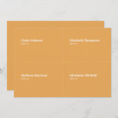 Mustard and Terracotta Wedding Place Card DIY Einladung (Vorne/Hinten)