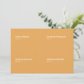 Mustard and Terracotta Wedding Place Card DIY Einladung (Stehend Vorderseite)
