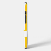 Mustard Autumnal Streifen mit Monogramm Case-Mate iPhone Hülle (Rückseite / Links)