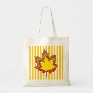 Mustard Autumnal Stripes Tragetasche