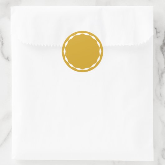 Mustard Blank Circle Custom Spice Sticker (Tasche)