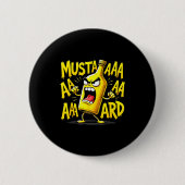 Mustard Bottle Scream Funny Condiment Rap Humor Button (Vorderseite)