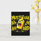 Mustard Bottle Scream Funny Condiment Rap Humor Karte (Gelbe Blume)