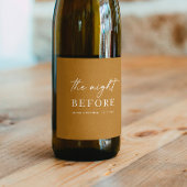 Mustard Brown Probe Dinner | Nacht vor Weinetikett