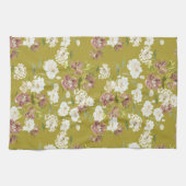 Mustard Cranberry Floral Kitchen Towels Geschirrtuch (Horizontal)