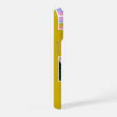 Mustard Cute Modern 3 Photo Layout Custom iPhone Hülle (Rechte Seite)