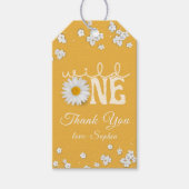 Mustard Daisy Wild One 1st Birthday Geschenkanhänger (Vorderseite)