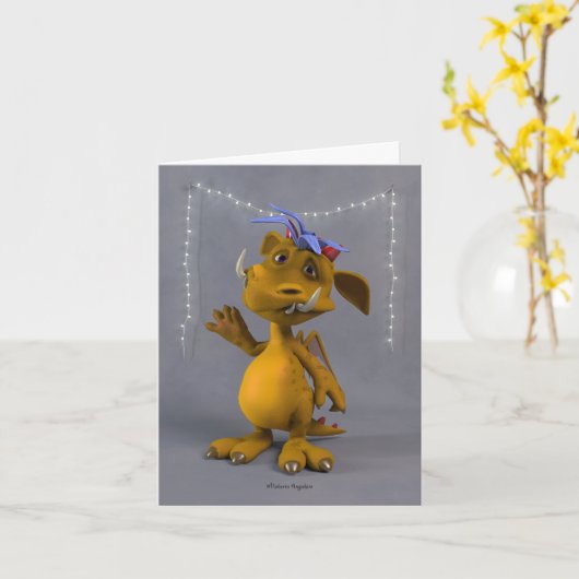 Mustard Dragon Karte (Gelbe Blume)