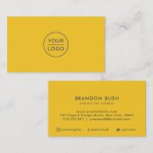 Mustard gelbe, lebendige Visitenkarten für kundens Visitenkarte (Vorne/Hinten)