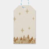 Mustard Gold Modern Village Geschenkanhänger (Rückseite)