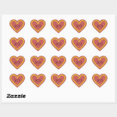 Mustard Heart envelope seal Herz-Aufkleber (Blatt)