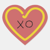 Mustard Heart envelope seal Herz-Aufkleber (Vorderseite)