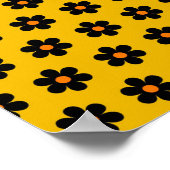 Mustard Herbst Botanische Blume Muster Fall Wand Poster (Ecke)