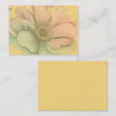 Mustard-ish Woven Floral Watercolor Mitteilungskarte (Vorne/Hinten)