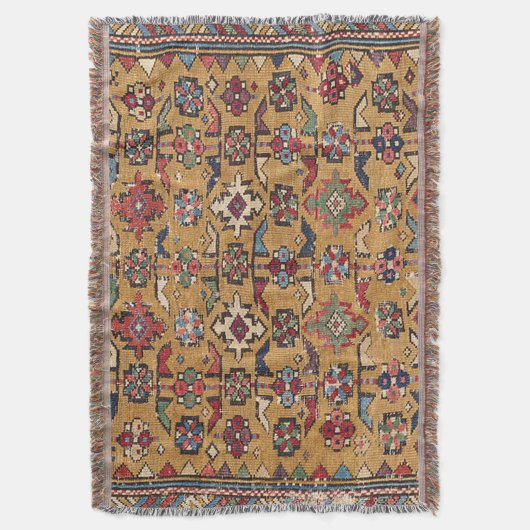 Mustard Khyrdagyd 19. Jahrhundert farbenfroh dunke Decke (Vorderseite Vertikal)