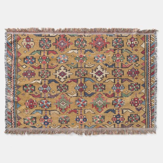 Mustard Khyrdagyd 19. Jahrhundert farbenfroh dunke Decke (Vorderseite)