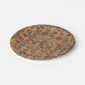 Mustard Khyrdagyd 19. Jahrhundert farbenfroh dunke Pappteller (Schrägansicht)