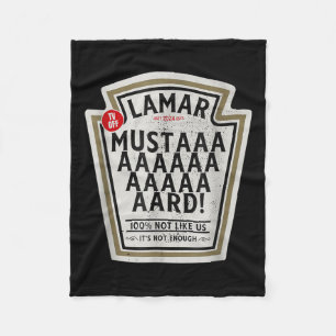 Mustard Lamar TV Off Verwenden Sie Ihr Herz Funny Fleecedecke