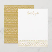 Mustard Modern Boho Vielen Dank Mitteilungskarte (Vorne/Hinten)