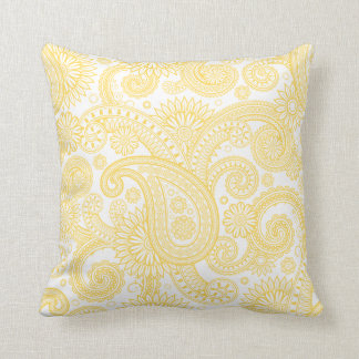Mustard Paisley Floral Swirl Kissen