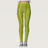 MUSTARD PFLANZE PATTERN LEGGINGS (Vorderseite)
