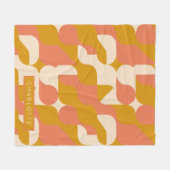 Mustard Pink Creme Muster Personalisiert Fleecedecke (Vorderseite (Horizontal))