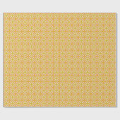 Mustard Pink Retro Geometric Pattern Mid Century Geschenkpapier (Flach)