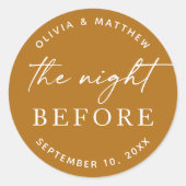 Mustard Probe Dinner | Nacht vor Boho Fall Runder Aufkleber (Vorderseite)