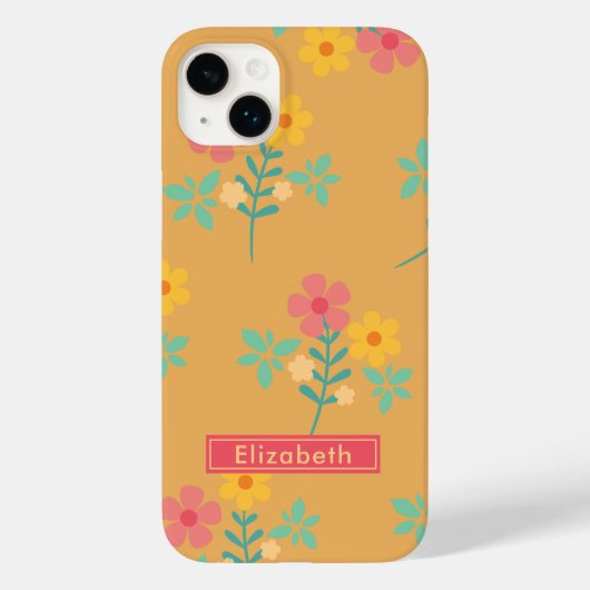 Mustard Retro Daisy Bouquet Case-Mate iPhone Hülle (Rückseite)