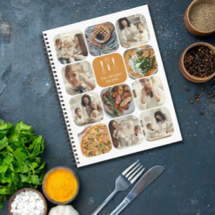 Mustard Round Corners Foto Collage Familienrezepte Notizblock