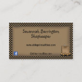 Mustard Saltbox House Rustic Kraft Business Card Visitenkarte (Rückseite)