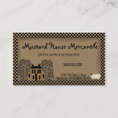 Mustard Saltbox House Rustic Kraft Business Card Visitenkarte (Vorderseite)